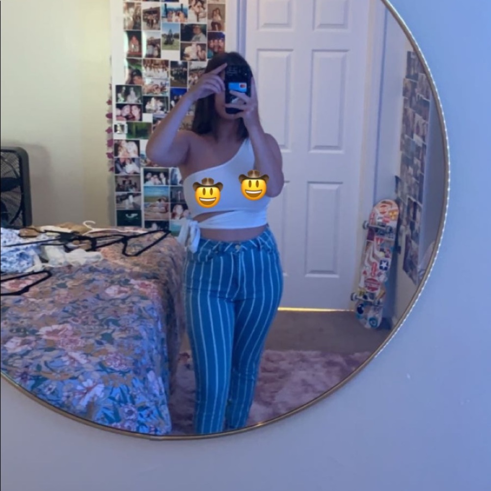 Forever 21 Striped Jeans